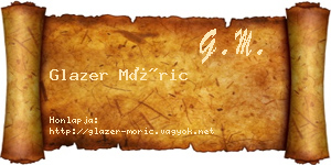 Glazer Móric névjegykártya